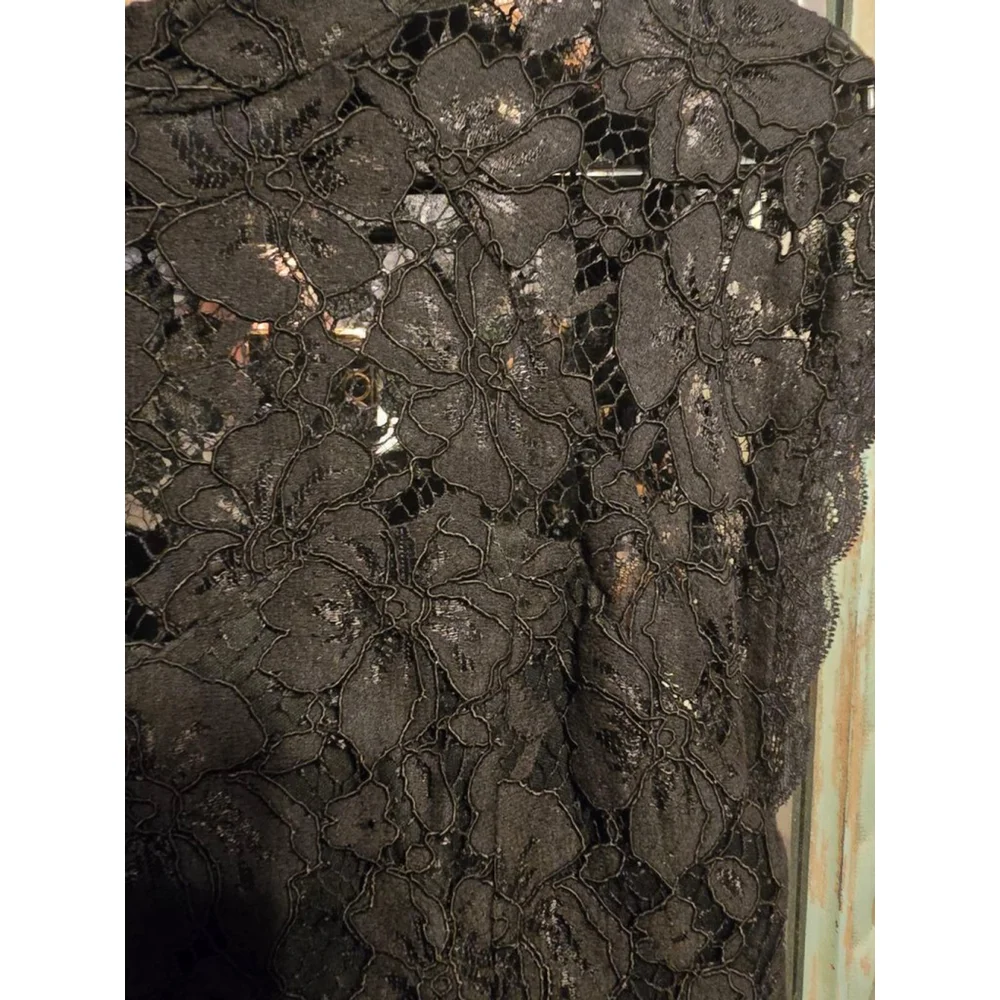 JUN & IVY Little Black Dress Black Lace WhimsyGoth Mini Dress XS - Picture 5 of 9